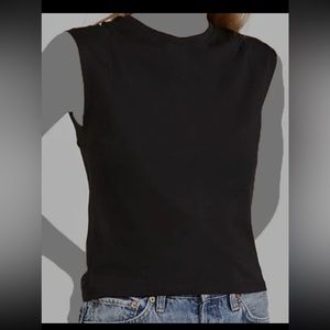 NWT Frame Women's Black "Le Mid Rise" Sleeveless Muscle Tank Top